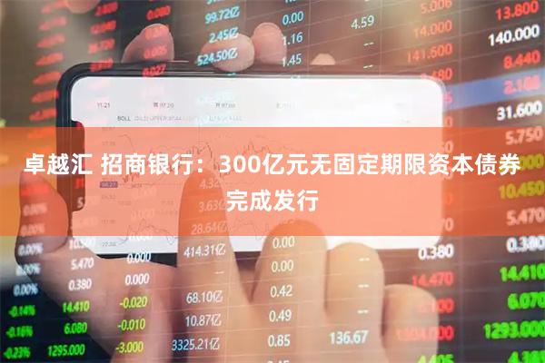 卓越汇 招商银行：300亿元无固定期限资本债券完成发行